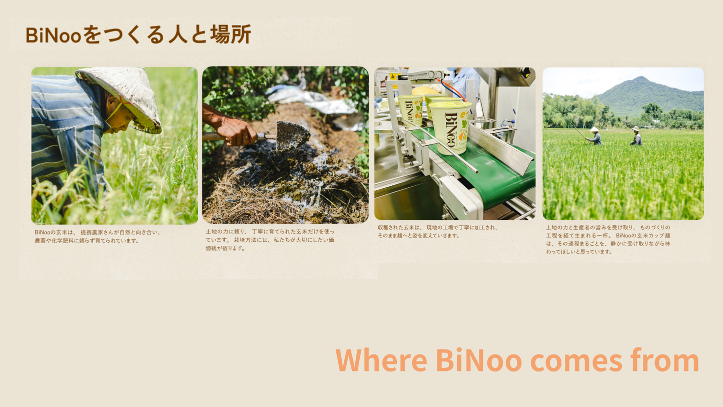 玄米カップ麺BiNoo1箱（8カップ入り）